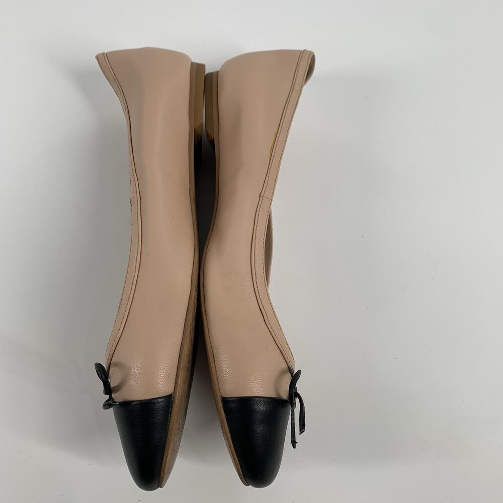 Shoes of Prey Patent NudeCap Toe Ballet Flats Size 7 Wide Womens Nude Black 7W - Picture 4 of 9